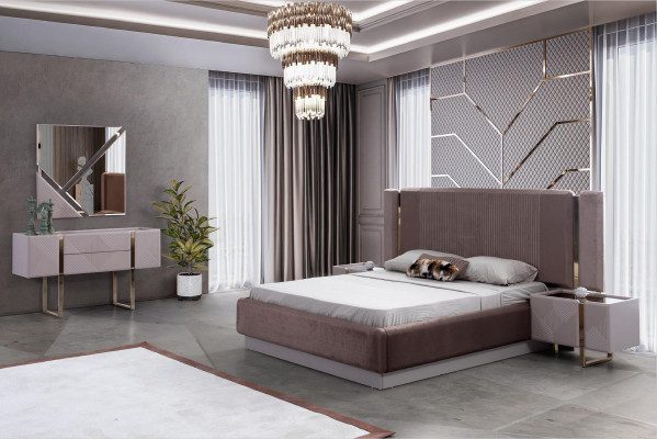 Bed Design Beds 180x200 Furniture Brown Hotel Chesterfield Bedroom Modern