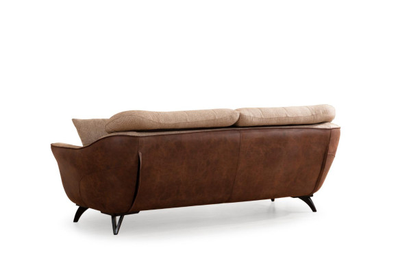 Sofa 3 Seater Three Seater Furniture Couches Brown Sofas Fabric Upholstery Living room