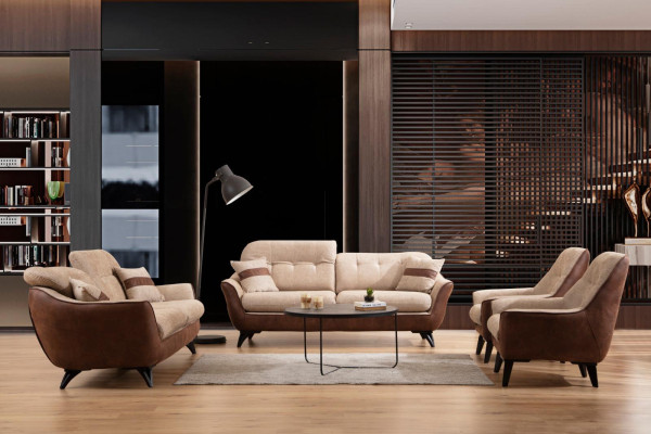 Brown Armchair TV Chair Single Seat Upholstery Seat Furniture Lounge Club Relax