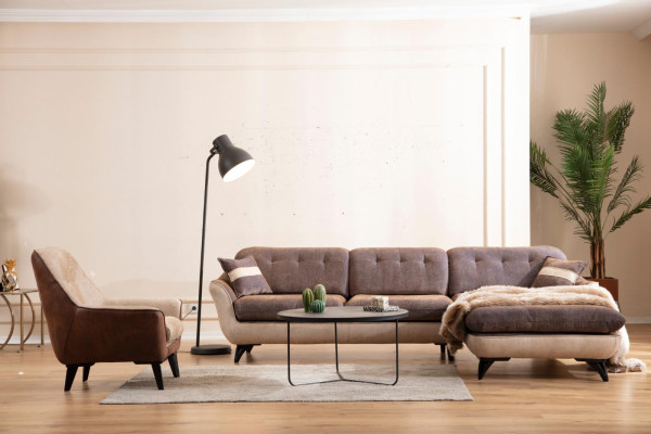 Brown Armchair TV Chair Single Seat Upholstery Seat Furniture Lounge Club Relax