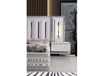 Bedside table Table Bedroom Side table Wood Consoles Tables Furniture White