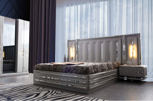 Bed Furniture Design Beds Double bed Luxury Bedroom Bedside tables