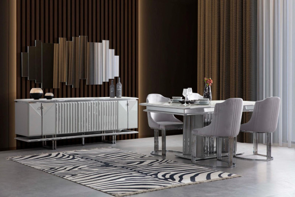 Luxury Dining table Metal Tables Wood Dining room Modern Furniture Furnishings