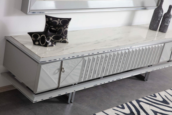 An elegant TV bedside table for your living room in a modern style