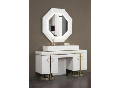 Dressing table Console Bedroom Furniture Design Wood with Metal new White