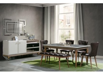 Dining room set stool table chairs dining set table set sideboard 6 pieces.