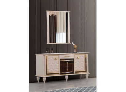 Luxe Commode Armoire Buffet Bois Commodes Métal XXL Armoires