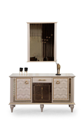 Luxe Commode Armoire Buffet Bois Commodes Métal XXL Armoires