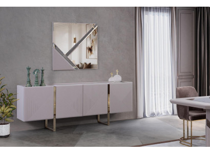 Sideboard Wood Metal Chests of drawers Furniture Wardrobe Bedroom Beige Modern