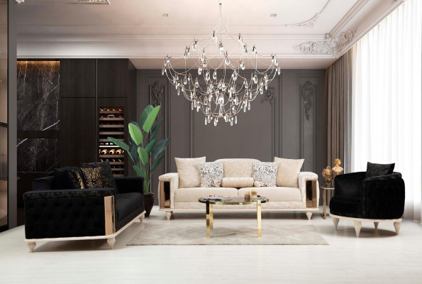 Luxury Sofa set Couch Sofa Upholstery Furniture Set 3pcs. Set 331 Seater