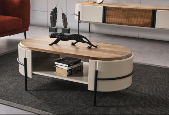 Coffee table Living room White Luxury Coffee tables Design wooden tables Wood