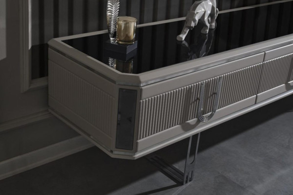 An exquisite TV bedside table for your living room in a modern style
