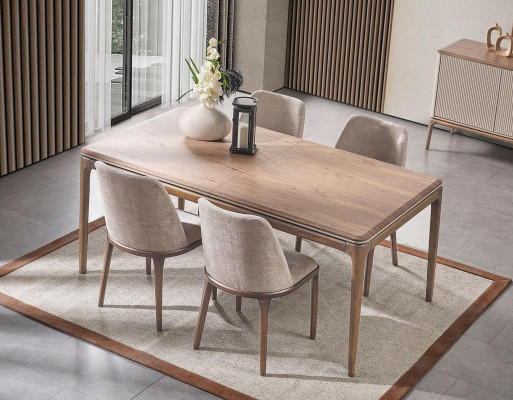 Complete Set Dining table 4 Chairs Dining room Set Ess Group Wood Table Tables 5pcs