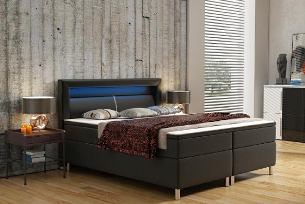 Box spring bed Box Hotel Bed with Visco & Mattress leather bed Beds Double bed