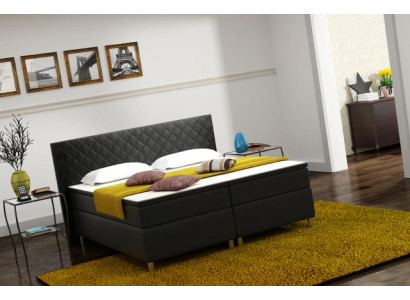 Box spring bed Box Hotel Bed with Visco & Mattress leather bed Beds Double bed K3