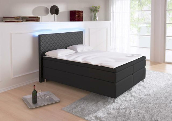 Box spring bed Box Hotel Bed with Visco & Mattress leather bed Beds Double bed K3