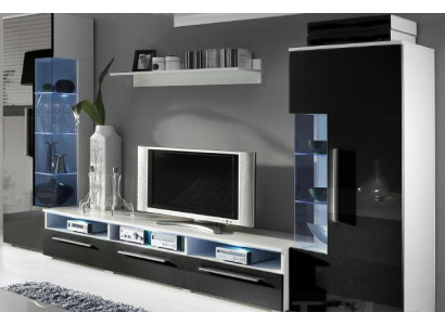 Designer Wall unit TV-cabinet TV Sideboard +2 showcases Extension Wardrobe Living room Wall new