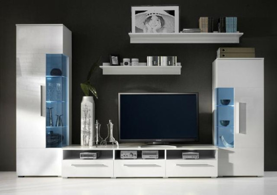 Designer Wall unit TV-cabinet TV Sideboard +2 showcases Extension Wardrobe Living room Wall new