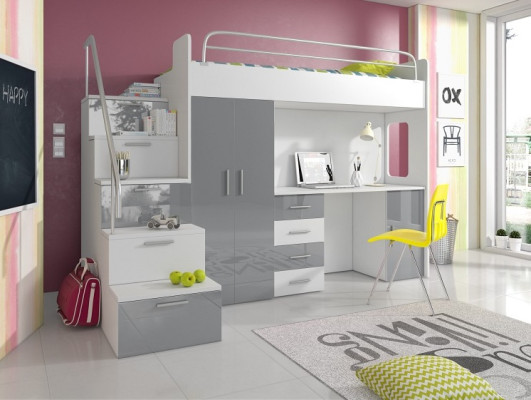 Double bunk bed Bunk bed Double bed Youth Bed Beds with Wardrobe Table new