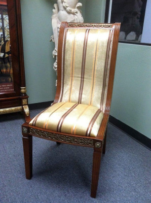 Luxury Class Armchair Chair Seat Upholstery Wood Textile Baroque Rococo Furniture