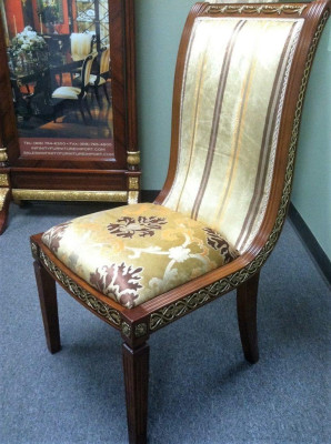 Luxury Class Armchair Chair Seat Upholstery Wood Textile Baroque Rococo Furniture