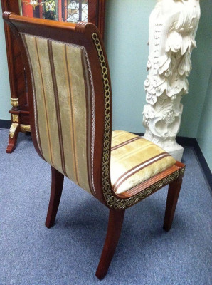 Luxury Class Armchair Chair Seat Upholstery Wood Textile Baroque Rococo Furniture