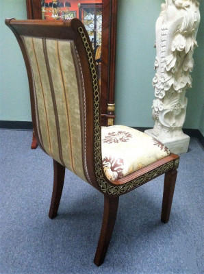 Luxury Class Armchair Chair Seat Upholstery Wood Textile Baroque Rococo Furniture