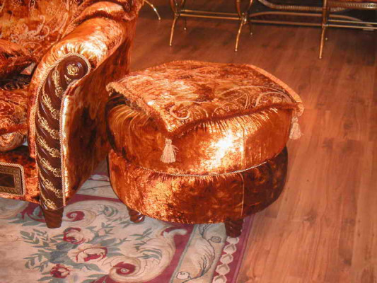 Luxury Class Antique Style Baroque Rococo Footstool Stool Ottoman Chaise