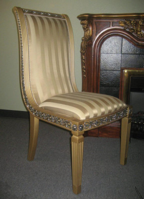 Dining room 1 Seater Chair Armchair Wood Luxury Class Baroque Rococo Furniture