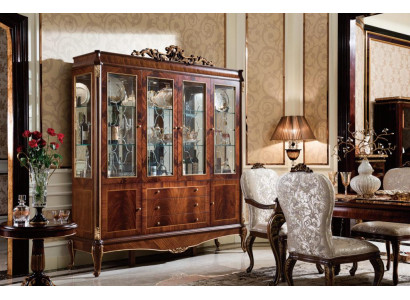 Glass Display case Showcases Chests of drawers Wardrobe Living room Showcase Rococo Baroque