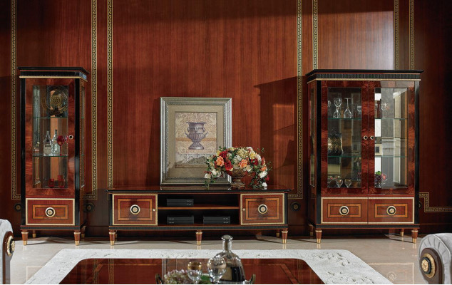 Wall unit Display case Console Wall unit Decorative glass showcases Living room Baroque