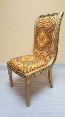 Dining room Chair 1 Seater Armchair Wood Designer Luxury Class Baroque