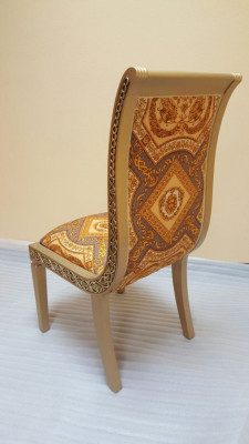 Dining room Chair 1 Seater Armchair Wood Designer Luxury Class Baroque