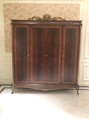 Wardrobe Bedroom Wood Wardrobe Antique Style Baroque Rococo