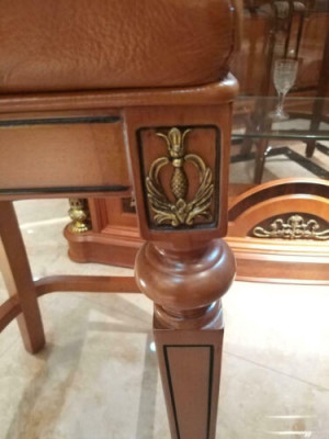 Barstuhl Bar Chairs Leather for Bar Thresen Table Chair Stool Baroque Rococo