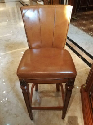 Barstuhl Bar Chairs Leather for Bar Thresen Table Chair Stool Baroque Rococo
