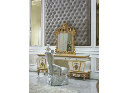 Dressing table with Mirror Luxury Console Decorative Chest of drawers Bedroom Baroque