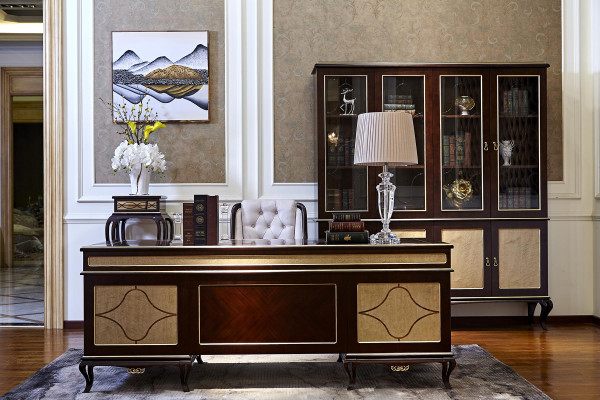 Elegant desk and large filing cabinet in Classic n style