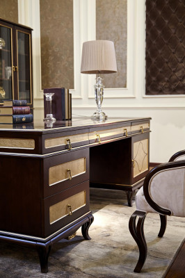 Elegant desk and large filing cabinet in Classic n style