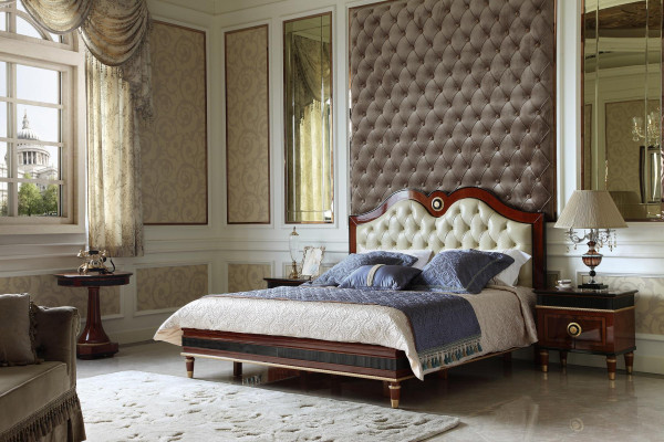 Bedroom Set Bed + 2x Bedside tables Beds Ehe Double bed Baroque Rococo