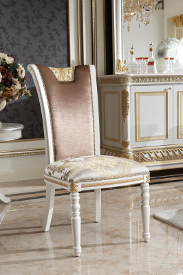 Dining room Chair 1 Seater Armchair Wood Luxury Deco Class Rococo Baroque Furniture