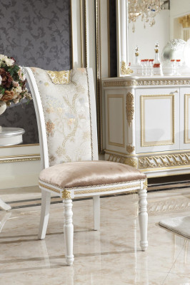 Dining room Chair 1 Seater Armchair Wood Baroque Rococo Furniture Design E62
