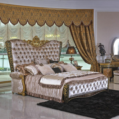 Double bed bed marriage bed design luxury luxur beds baroque rococo antique