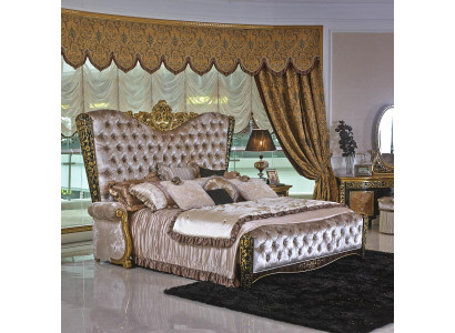 Double bed bed marriage bed design luxury luxur beds baroque rococo antique