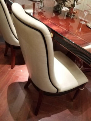 Dining room Chair 1 Seater Armchair Wood Decoration Luxury Class Rococo Baroque Furniture
