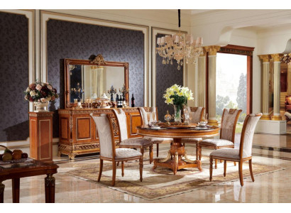 Round Dining room + 4 Chairs Chair Set Suite Round Table Wood Tables Round E62