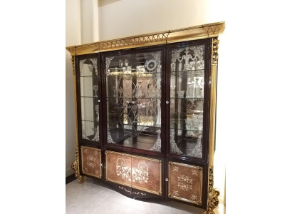 Classic Display case Bookcase Wardrobe Glass Decorative Showcases Rococo Baroque