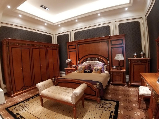 XXL BIG Wardrobe 6 Doors Antique Style Rococo Baroque Wood Wall Cabinet