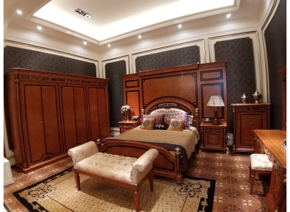 XXL BIG Wardrobe 6 Doors Antique Style Rococo Baroque Wood Wall Cabinet