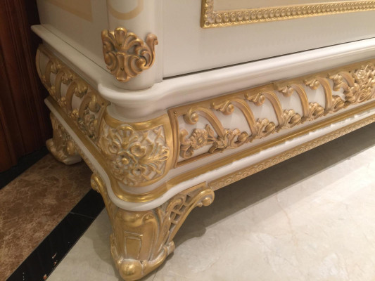 Wardrobe Shelf Storage Wardrobe Cabinets Wood Coat rack Baroque Rococo